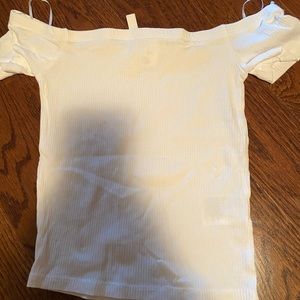 White off shoulder T shirt